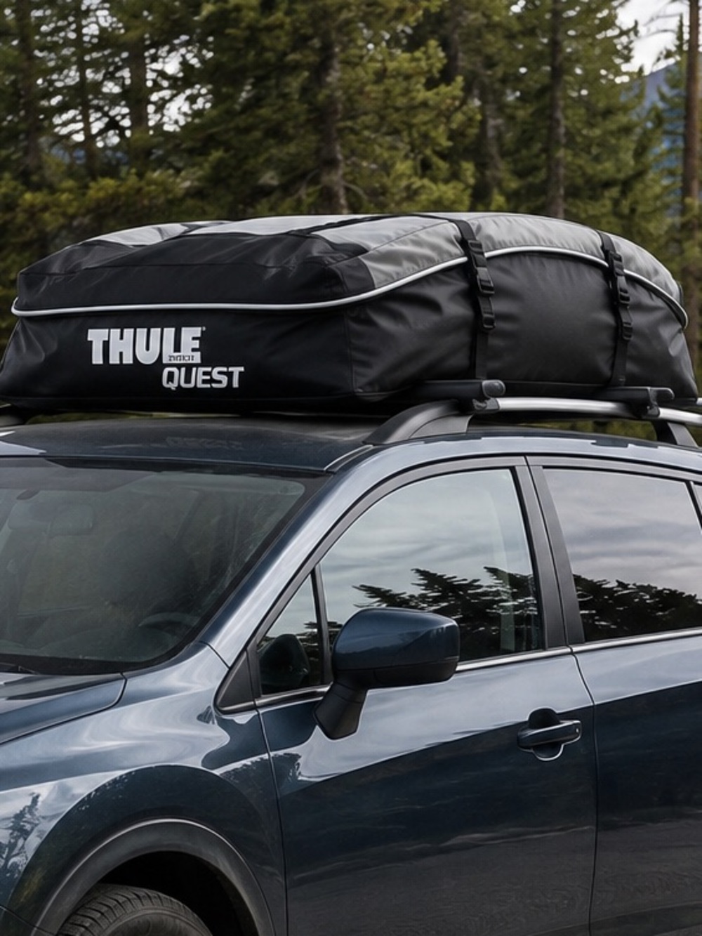 Thule Quest 846 Soft-Sided Rooftop Cargo Carrier 13 Cu Ft | Roof Rack Travel Bag